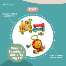 Gambar Bundle Bambinio activity toys 2 (fisher price lion musical walker + vtech sit to stand alphabet train)