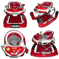 Gambar Babydoes Baby walker merah mobilan