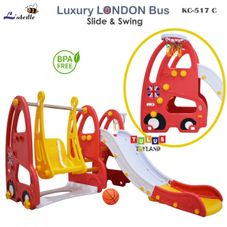 Gambar L'abeille London bus slide swing