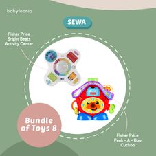 Gambar Bundle Bundle of toys 8 (fisher-price® bright beats activity center + fisher price peek - a - boo cuckoo)