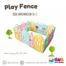 Gambar Ibebe Ibebe marshmallow play fence 10 + 2