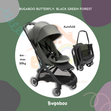 Gambar Bugaboo Stroller bugaboo butterfly - black forest green