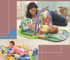 Gambar Fisher price  Kick & play gym piano - blue