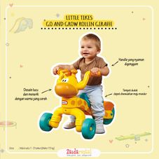 Gambar Little tikes Go and grow lil rollin girrafe ride on