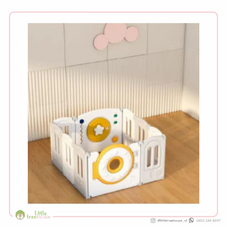 Gambar Little giggle Fence doughnut 8+2 playpen white