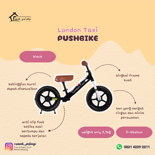 Gambar London taxi Push bike hitam