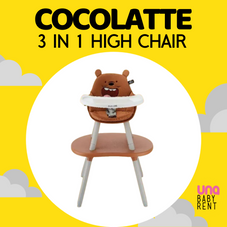 Gambar Cocolatte 3 in 1 high chair (we bare bears)