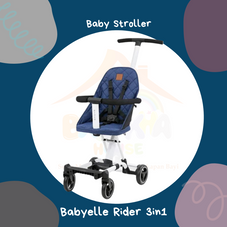 Gambar Baby elle Rider lipat biru cabin size + travel bag - 01