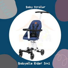 Gambar Baby elle Rider lipat biru cabin size + travel bag