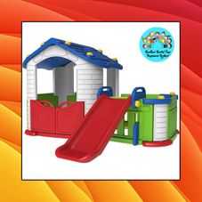 Gambar Big happy Playhouse with slide