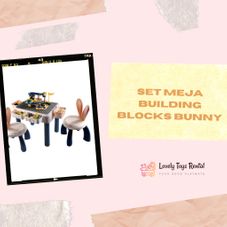 Gambar  Set meja building block bunny