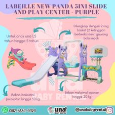 Gambar Labeille New 5in1 panda slide and play center (purple)