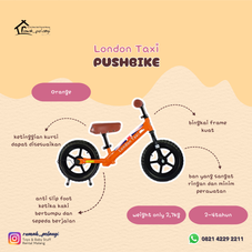 Gambar London taxi Push bike orange