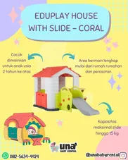 Gambar Eduplay Playhouse with slide (new)