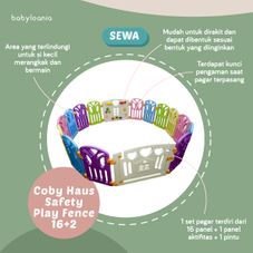 Gambar Coby haus Safety play fence 16+2