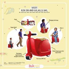 Gambar Skoot Ride on luggage in one (red)