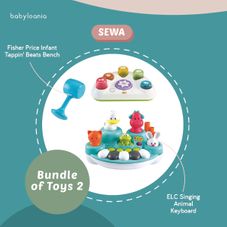 Gambar Bundle Of toys 2 (fisher price infant tappin’ beats bench + elc singing animal keyboard)