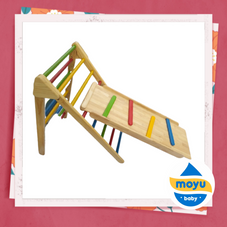Gambar Pikler Triangle stripes and slide - colorful