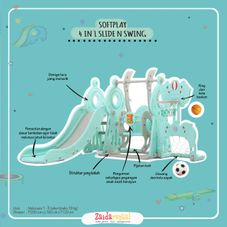 Gambar Softplay 4 in 1 slide. swing. basket & soccer