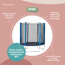 Gambar Plum Junior trampoline and enclosure 6ft