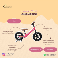 Gambar London taxi Push bike pink